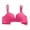 Hot Pink, variant on Ladies Bras Solid Color Seamless Texture Wireless Push Up Bra Adjustable Thin Straps Casual Everyday Bras,32A/B-38A/B