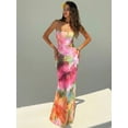 thumbnail image 3 of Women's Elegant Floral Print Backless Maxi Dress - Summer Beach Vacation Boho Dress for Party, Wedding Guest, Bridal Shower, 3 of 8