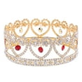 thumbnail image 1 of Tiara Rojo Joya de Diamante de Imitación para cabellero Nupical Accesorio para Mujeres Macarena Tiara nupcial de la corona de la boda, 1 of 8
