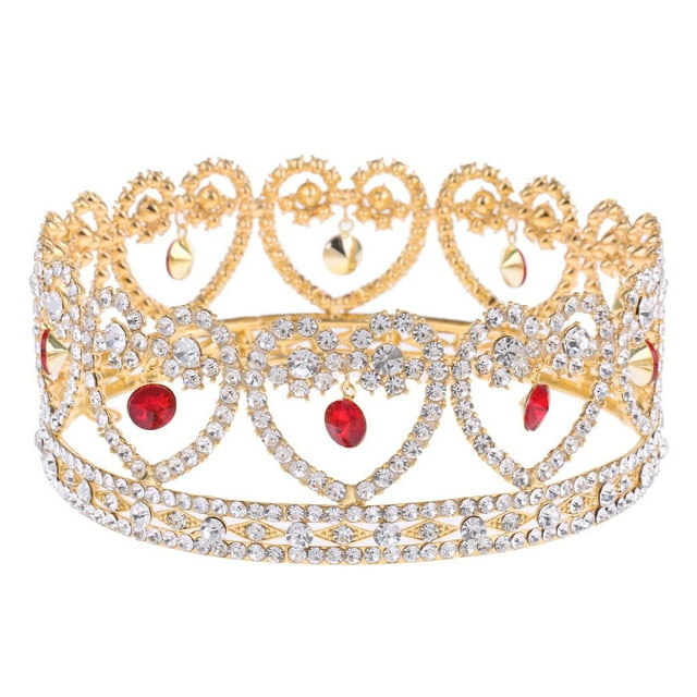 Tiara Rojo Joya de Diamante de Imitación para cabellero Nupical Accesorio para Mujeres Macarena Tiara nupcial de la corona de la boda