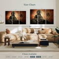 thumbnail image 4 of Elephant Stock Grunge Buddha Wall Art - Horizontal Multi Panel Canvas - Living Room Wall Decor - Religion And Spirituality Multi Panel - Gray And Brown Decor - 57" x 36", 4 of 8