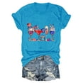 thumbnail image 2 of Women's Short Sleeve T-shirt Happy 4Th Of July Wine Glasses Usa Flag Drinking Party Women T Shirt,Blue Women's Short sleeve T-shirt S, 2 of 4