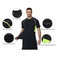 thumbnail image 5 of Weilanxin Swim Shirts Short Sleeve for Men Quick Dry Running UPF50+ Sun Protection Rash Guard Top Black+FluorescentGreen S, 5 of 8