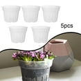thumbnail image 5 of 5 Pack Orchid Pots with Holes Clear Plastic Orchid Pots Small Medium Large XL, 5 of 10