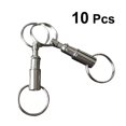 thumbnail image 2 of 10pcs Dismountable Metal Key Rings Round Clasp Keychain DIY Keychain Accessories, 2 of 7