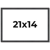 21x14 Rustic Brown Real Wood Picture Frame Width 0.75 inches | Interior Frame Depth 0.5 inches |