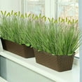 thumbnail image 2 of Zukuco 8 Bundles Artificial Plants Grass Plastic Greenery Shrub Bushes Plastic Wheat Grass for Indoor Outdoor Home Garden Decoration, 2 of 7