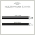 thumbnail image 4 of Exclusive Home Ogee Double Window Curtain Rod and Finial Set, Matte Black, Adjustable 36"-72", 4 of 7