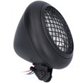 thumbnail image 3 of 120W 6in Round Headlight Retro Style Bright Front Light with Grille Guard Universal for Motorcycle, 3 of 14