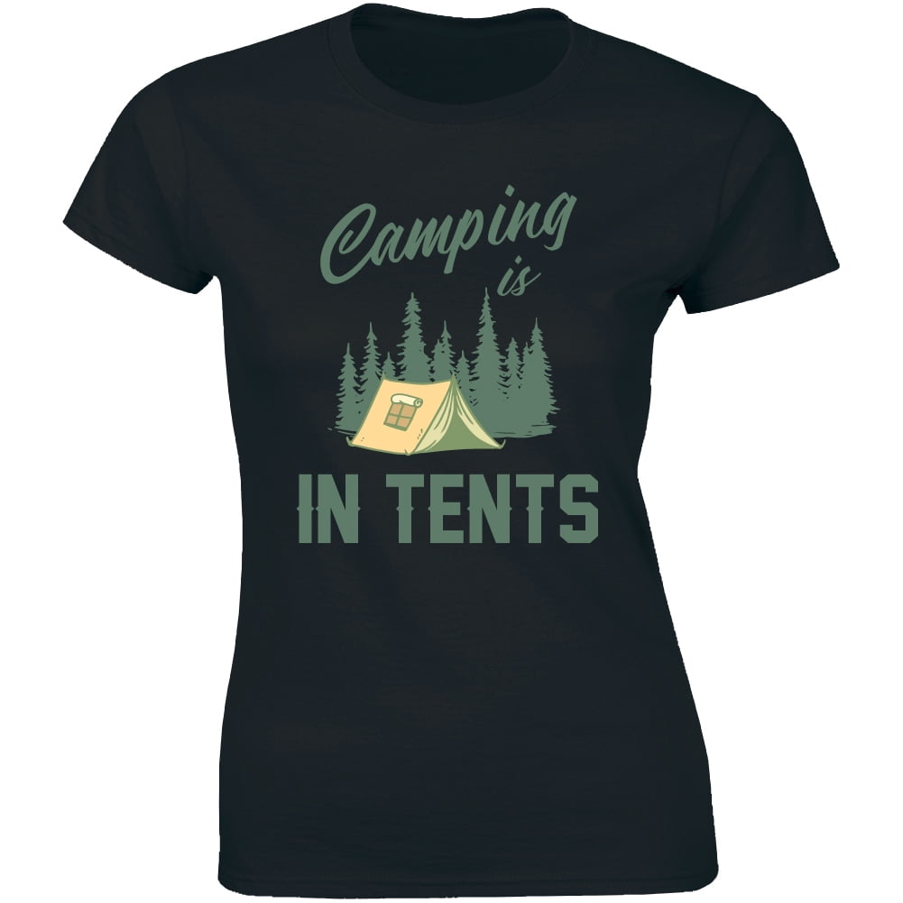 Funny Mountain Graphic T-Shirt For Women – Sunset Book Print Tee, Outdoor Camping Shirt, Cotton Blend