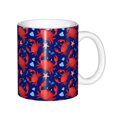 

Zeuib Cute Crabs Ceramic Coffee Mug with Large Handle，Modern Reactive Glaze Dishwasher & Microwave Safe – Perfect for Home Office Café Gift-Ready