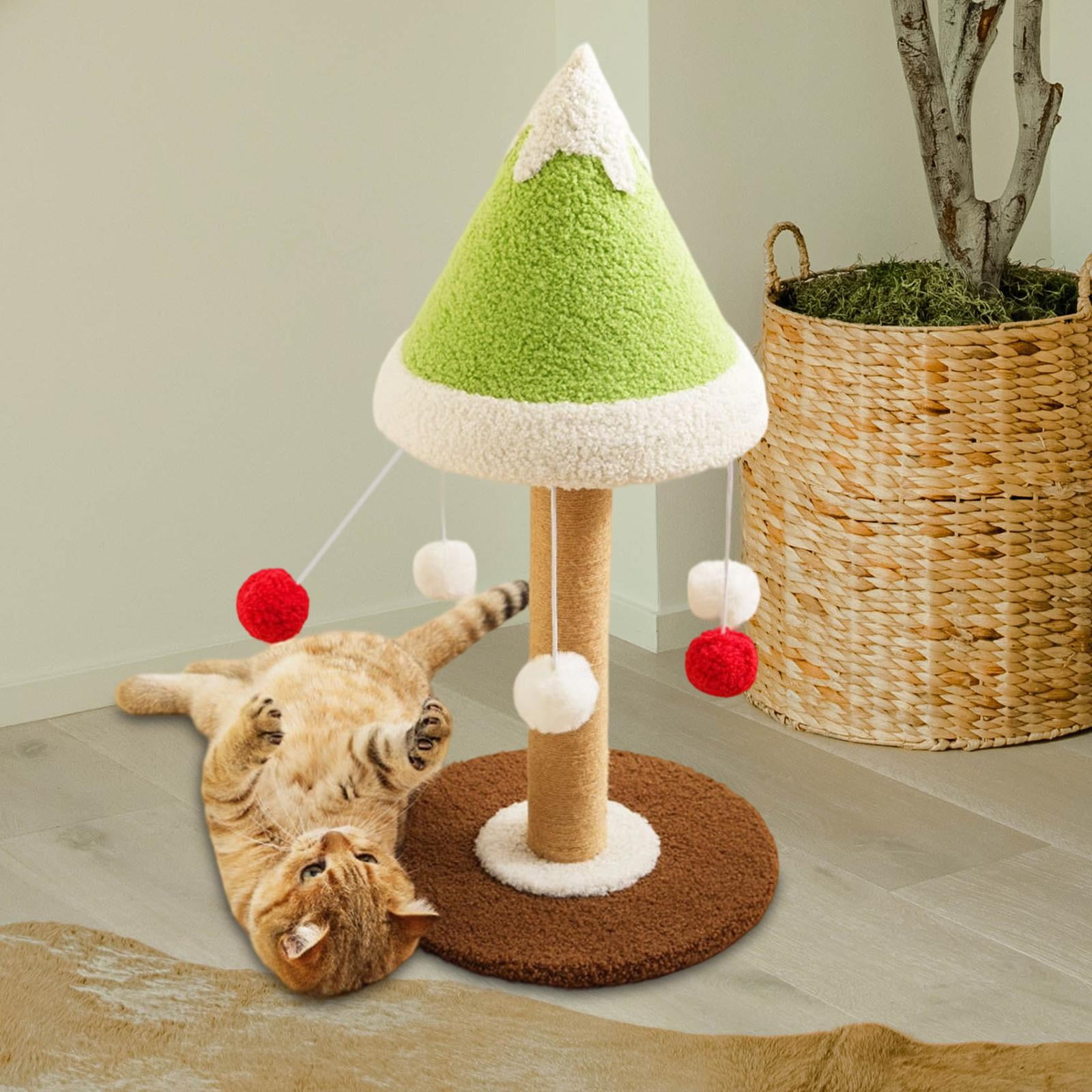 Cat Scratching Post Tree with Sisal Rope Creative Cedar Design for Indoor Cats Home Furniture Protection Playing