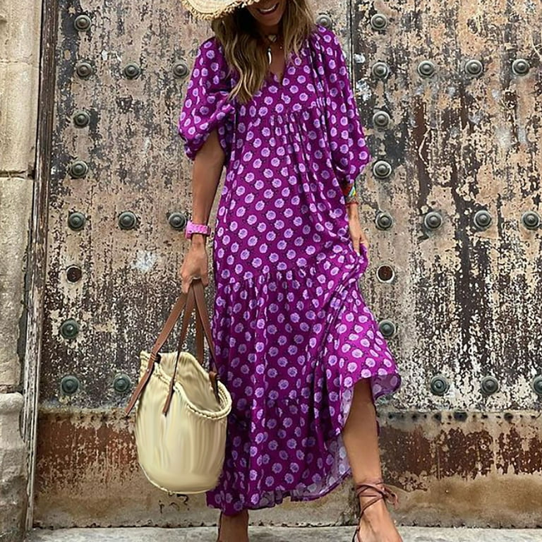Flowing cotton dresses online