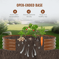 thumbnail image 5 of Nana Guard Galvanized Raised Garden Bed Kit, Galvanized Planter Boxes Outdoor, Oval Metal Raised Garden Beds for Vegetables,Brown, 5 of 5