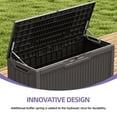 thumbnail image 3 of Uforic 80 Gallon Resin Deck Box,Outdoor Storage Box with Lockable lid for Patio Furniture, Waterproof,Dark Brown, 3 of 8