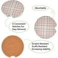 thumbnail image 4 of Coolnut Pink and Grey Plaid 2.5 inch Car Coaster Absorbent Ceramic Stone Drink Holder for Cup Holder 2 Pcs Home Decor, 4 of 6