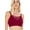 Cabernet, variant on Women's Strappy Bralette – Front V Lattice Sports Bra with Removable Pads Padded Built-in Shelf Bandeau