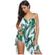 thumbnail image 3 of MKLEKYY Trajes De Baño Completo Mujer Women Mesh Print High Waisted Bikini Sexy Push Up Two Piece Swimsuits Vintage Swimsuit Two Piece Retro Ruched High Waist Print Bikini Set, 3 of 6