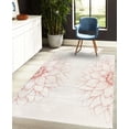 thumbnail image 4 of Dahlia Flower Decorative Rug, Simplistic Drawing of Bushy Sunflower Daisy Like Large Petals Image Print, Quality Carpet for Bedroom Dorm and Living Room, 6 Sizes, Pale Maroon, by Ambesonne, 4 of 4