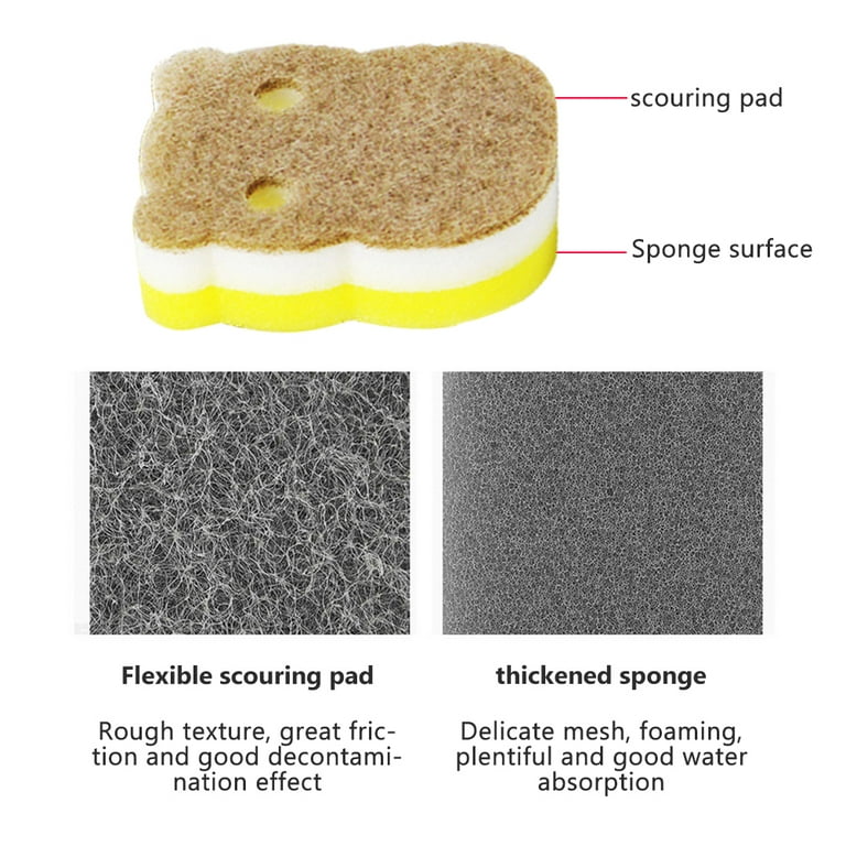 Baijie Dishcloths Reusable Biodegradable Cellulose Sponge Cleaning