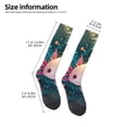 thumbnail image 2 of Xecao Whimsical Axolotl Fantasy Print Compression Socks for Both Men And Women for Running, Travel, Flight, Nurse, 2 of 6