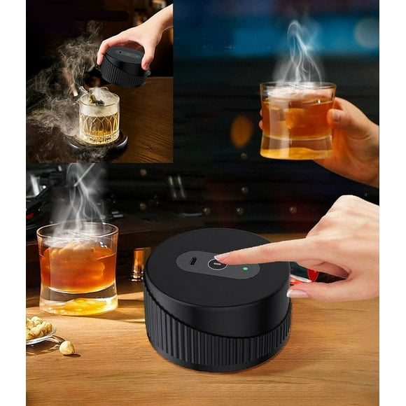 Aqestyerly Electric Cocktail Smoker - Multi-Wood Whiskey Smoker Bar Cocktail Kit for Drink Enthusiasts