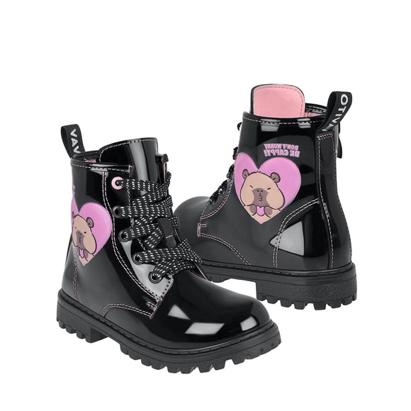 BOTINES VAVITO NIÑA VA321021 CHAROL NEGRO 15-17