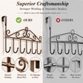 thumbnail image 4 of NOGIS Over The Door Hook,Over Door Coat Rack ,Over Door Towel Rack,Door Hooks,Door Hanger Hook of Bathroom,Clothes ,Belt, Hat,Behind Back of Bathroom, Towel Hanger 7 Hooks ,Bronze, 4 of 7