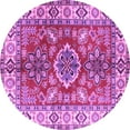thumbnail image 1 of Ahgly Company Indoor Round Geometric Purple Traditional Area Rugs, 8' Round, 1 of 4