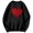 Black, variant on KHONTS Men's Women's Valentine's Day Sweatshirts Casual Long Sleeve Crew Neck Tops Fall Sweet Heart Couple Outfits White XL
