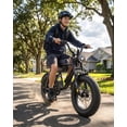thumbnail image 6 of Actbest Blaze Retro Electric Bike for Adults, 16"x4.0 Fat Tire Vintage E‑Bicycle, 500W Hub Motor 28MPH（Peak 1500W）, 48V 13Ah Removable Battery, Dual Shock Absorption,Black & Gray, 6 of 7