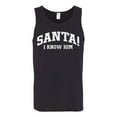 thumbnail image 2 of Wild Bobby Vintage Movie Quote Santa! I Know Him Men Tank Top, Black, 3X-Large, 2 of 6