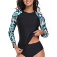 thumbnail image 1 of Charmo Womens Long Sleeve Rash Guards Sun Protection UPF 50+ Swimsuit Tops Hiking Runing Swim Shirts, 1 of 8