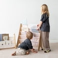 thumbnail image 6 of 3 Sprouts Recycled Fabric Kids Book Rack Storage Bookshelf Organizer in Pale Pink Terrazzo for Ages 3+, 6 of 15