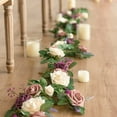 thumbnail image 6 of sunsanly Rose Garland Wedding Arch Decor Artificial Flower Vines Hanging Rose Vines Backdrop Room Wall Table Centerpiece Oxford Cloth Garland, 6 of 8