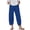 Blue, variant on WIZUTIZ Wide Leg Trousers Women Long Lightweight Stylish Baggy Wide Leg Sweatpants Stretch Elastic High Waist Sweatpants Solid Asymmetrical Cropped Sweatpants Swim Anniversary Blue