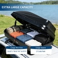 thumbnail image 4 of 17 Cu ft ABS Rooftop Cargo Box Carrier, 2 Side Opening, Universal Car/SUV Fit, 165Lbs Capacity w/Secure Straps & Keys, 4 of 7