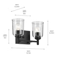 thumbnail image 3 of Kichler Lighting - Shailene - 2 Light Bath Vanity-8.25 Inches Tall and 12.5, 3 of 4