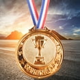 thumbnail image 6 of 10-Pack Gold Silver Bronze Award Medals for Kids and Adult Sports Tournaments Prize Round with Neck Ribbon for Olympic Style for Children School Sports or Any Competition (Coppery), 6 of 6