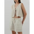 thumbnail image 5 of Raccmtaty Women Vest, Elegant Sleeveless Tie-up Solid Outwear Summer Gilet for Casual Street, 5 of 6
