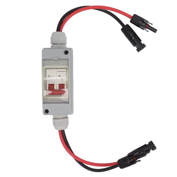 Interruptor De Desconexión Del Panel Solar 500V 32A Circuito 2P Circuito De Circuito Miniatura Con Caja De Distribución Impermeable IP65