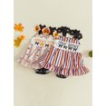 thumbnail image 3 of RUINIXCW Newborn Baby Girl Halloween Outfit Smocked Romper Dress Infant Baby Girls Summer Fall Clothes Pumpkin Spider Embroidery Sleeveless Dress Playsuit, 3 of 8