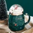 thumbnail image 6 of Fiocias Ceramic Christmas Mug Christmas Coffee Mug Birthday Coffee Cup Cute Xmas Mug for Green, 6 of 9