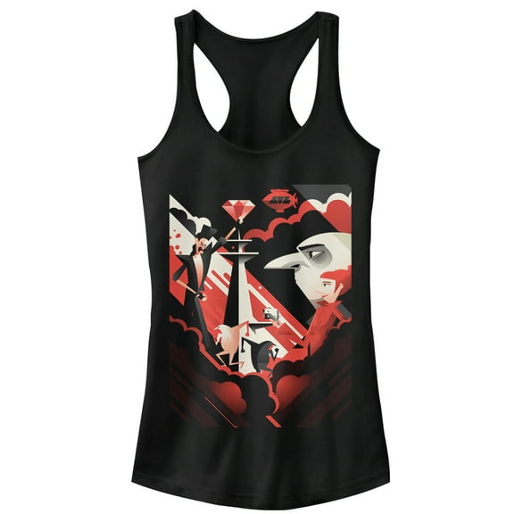 Junior's Despicable Me 3 Modern Jewel Heist  Racerback Tank Top Black Medium