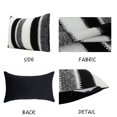 thumbnail image 3 of MAGOLIFE Indoor 12x20 In Black&White&Gray Soft Horiz Stripes Wool Farmhouse Decorative Throw Pillow Cover Boho Accent Neutral Textured Cushion Pillow Case for Living Room Couch Bed Sofa Home, 3 of 10