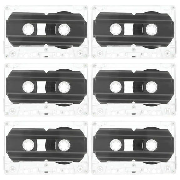 GJX 6 pcs Blank Audio Cassette Tapes 60-minute Blank Cassette Tapes Recordable Cassette Tapes