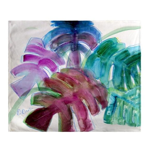 Betsydrake BK1148 Monstera Leaves Throw