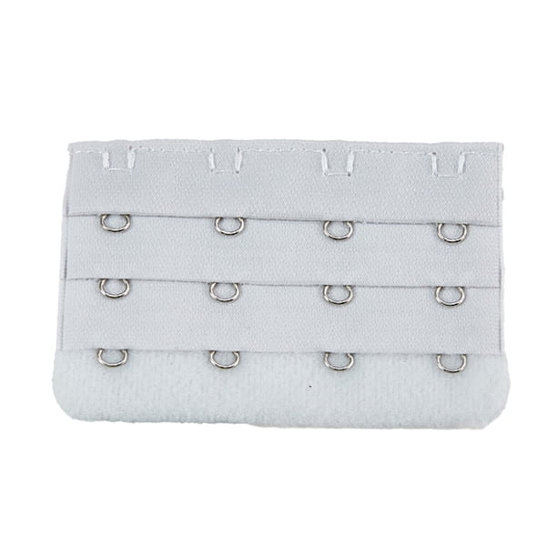 Qarigey Correa de extensión extensores de sujetador hebilla 4 ganchos sujetador ganchos transpirable práctico reemplazo 3 filas para ropa Ropa, zapatos y accesorios Miscelánea gris plateado claro