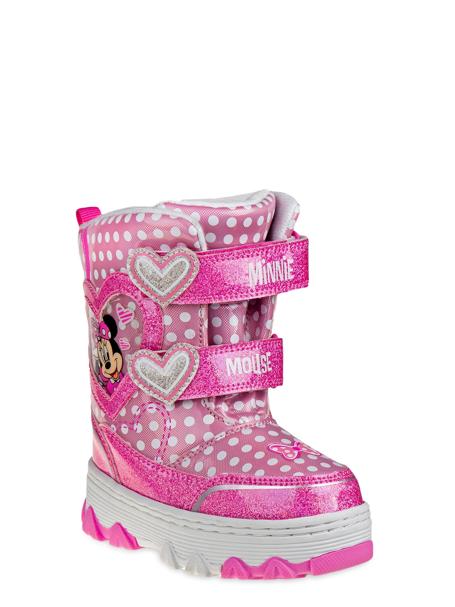 Minnie Mouse Heart Print Snow Boot (Toddler Girls) - Walmart.com