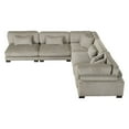 thumbnail image 2 of Lexicon Traverse Corduroy 5-Piece Modular Sectional in Taupe, 2 of 10